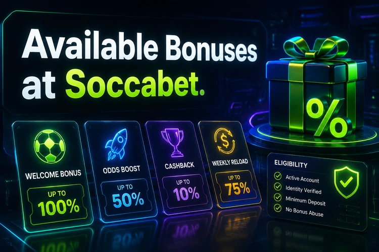 Available Bonuses at Soccabet